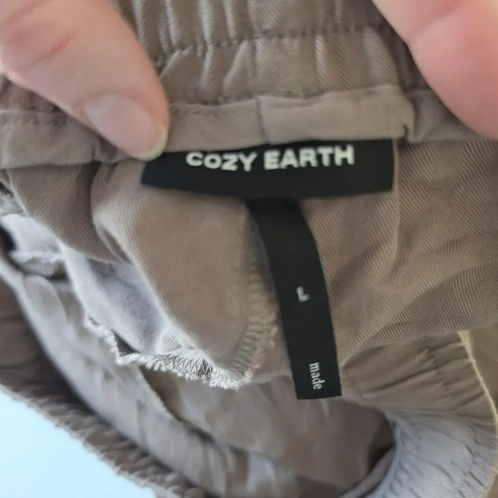 Cozy Earth Lounge Pants Mens Large Brown Sweatpants Rayon Tencel Relaxed